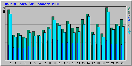 Hourly usage for December 2020